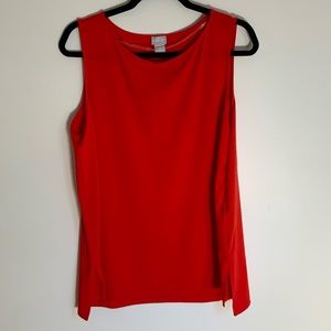 Chico’s Easy Chic Tank Shell Scarlet Red Large 2